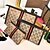 baratos Conjunto de Bolsas-Mulheres Ziper Tela de pintura Conjuntos de saco Conjuntos de sacolas 3 Pcs Purse Set Preto / Khaki