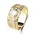 cheap Rings-Men&#039;s Band Ring Cubic Zirconia 1pc Gold Titanium Steel Circle Classic Elegant Vintage Wedding Daily Jewelry Vintage Style