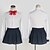 abordables Costumes de manga-Inspiré par Guilty Crown Inori Yuzuriha Manga Costumes de Cosplay Japonais Uniforme d&#039;Ecolier / Ecolière Britannique Moderne Cache-col Manteau Chemisier Pour Homme Femme / Haut / Jupe / Haut / Jupe