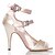 baratos Latin Παπούτσια-Women&#039;s Latin Shoes Performance Satin Heel Solid Color Slim High Heel Zip Ankle Strap Nude