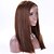 cheap Human Hair Wigs-Remy Human Hair Lace Front Wig Side Part Kardashian style Brazilian Hair Yaki Straight Brown Wig 130% 150% 180% Density Natural Best Quality Hot Sale Thick with Clip Women&#039;s Medium Length Human Hair