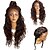 cheap Synthetic Lace Wigs-Synthetic Lace Front Wig Curly Minaj Layered Haircut Lace Front Wig Burgundy Long Natural Black Black / Brown Burgundy#530 Synthetic Hair Women&#039;s with Baby Hair Heat Resistant Natural Hairline Black