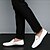 baratos Sapatilhas e Mocassins para Homem-Homens Mocassim Couro Ecológico Primavera Casual Mocassins e Slip-Ons Não escorregar Laranja / Branco / Preto