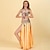 cheap Belly Dancewear-Belly Dance Dress Crystals / Rhinestones Paillette Women&#039;s Training Performance Sleeveless Dropped Polyester