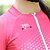 tanie Odzież kolarska damska-Szczyt górski Damskie Koszulka rowerowa Krótki rękaw Rower Dżersej Top z 3 tylnymi kieszeniami Kolarstwo górskie Kolarstwie szosowym Oddychający Szybkie wysychanie Kieszeń na plecach Różowy Kratka
