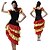Χαμηλού Κόστους Εθνικές &amp; Πολιτιστικές Στολές-Ισπανική κυρία Λατινική χορεύτρια Ενηλίκων Γυναικεία Φλαμένκο φόρεμα διακοπών Φορέματα Για Τούλι Πολυεστέρας Patchwork Halloween Απόκριες Μασκάρεμα Φόρεμα