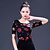 cheap Ballroom Dancewear-Ballroom Dance Top Pattern / Print Women&#039;s Performance Half Sleeve Ice Silk