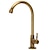 cheap Rotatable-Traditional Kitchen Sink Faucet Cold Water Only, Retro Brass Single Handle Kitchen Tap Golden Electroplated Standard Spout