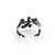 abordables Bague Homme-Homme Bague Fantaisie Grosse 1pc Noir Dorée Argent Alliage Forme Géométrique Gros Fantaisie Cadeau Casual Bijoux Géométrique Dinosaure Mignon