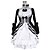 cheap Lolita Dresses-Gothic Lolita Vacation Dress Dress Women&#039;s Girls&#039; Cotton Japanese Cosplay Costumes Plus Size Customized Black Ball Gown Patchwork Color Block Long Sleeve Medium Length