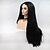 halpa Synteettiset peruukit pitsillä-Synteettiset pitsireunan peruukit Kinky Straight Kerroksittainen leikkaus Peruukki Pitkä Musta Synteettiset hiukset 24 inch Naisten Naisten Musta Sylvia