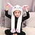cheap Light Up Toys-Cute Costume Hats Plush Bunny Hat with Moving Ears Rabbit Hat Funny Moving Earflaps Cute Stuff Gift for Women Girls Headwear