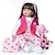 abordables Realistické panenky-24 inch Reborn Doll Baby Girl lifelike Cute Artificial Implantation Brown Eyes Cloth 3/4 Silicone Limbs and Cotton Filled Body with Clothes and Accessories for Girls&#039; Birthday and Festival Gifts