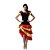 Χαμηλού Κόστους Εθνικές &amp; Πολιτιστικές Στολές-Ισπανική κυρία Λατινική χορεύτρια Ενηλίκων Γυναικεία Φλαμένκο φόρεμα διακοπών Φορέματα Για Τούλι Πολυεστέρας Patchwork Halloween Απόκριες Μασκάρεμα Φόρεμα