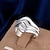 cheap Rings-Band Ring Contour Sterling Silver Ladies Fashion 8 / Statement Ring / Women&#039;s