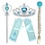cheap Costumes Jewelry-Tiaras Forehead Crown Magic stick Resin PP For Princess Elsa Anna Cosplay Girls&#039; Costume Jewelry Fashion Jewelry / Gloves / Headwear