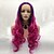 preiswerte Synthetische Perücken mit Spitze-Synthetic Lace Front Wig Curly Water Wave Layered Haircut Lace Front Wig Pink Long Pink / Purple Synthetic Hair 24 inch Women&#039;s Women Ombre Hair Pink Purple Sylvia