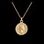 cheap Necklaces-Women&#039;s Pendant Necklace Coin Artistic Ethnic Sweet S925 Sterling Silver Gold 46 cm Necklace Jewelry 1pc For Ceremony Birthday