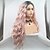 cheap Synthetic Lace Wigs-Synthetic Lace Front Wig Wavy Kardashian Layered Haircut Lace Front Wig Pink Long Black / Pink Synthetic Hair 24 inch Women&#039;s Women Ombre Hair Black Pink Sylvia