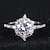 preiswerte Ringe-Bandring Ring For Damen Kubikzirkonia Synthetischer Diamant Party Geschenk Verlobung Versilbert Klassisch HALO Pflastern Hochzeit