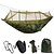 cheap Picnic &amp; Camping Accessories-Camping Hammock with Mosquito Net Double Hammock Outdoor Ultra Light Portable Breathable Anti-Mosquito Parachute Nylon with Carabiners and Tree Straps 2 person Camping Hiking Hunting Army Green