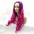 preiswerte Synthetische Perücken mit Spitze-Synthetic Lace Front Wig Curly Water Wave Layered Haircut Lace Front Wig Pink Long Pink / Purple Synthetic Hair 24 inch Women&#039;s Women Ombre Hair Pink Purple Sylvia