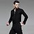 cheap Latin Dancewear-Latin Dance Shirt Ruching Split Joint Men&#039;s Performance Long Sleeve Cotton