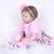 cheap Reborn Doll-FeelWind 22 inch Reborn Doll Girl Doll Baby Girl Reborn Baby Doll lifelike Handmade Cute Kids / Teen Non-toxic Cloth 3/4 Silicone Limbs and Cotton Filled Body with Clothes and Accessories for Girls