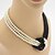 abordables Collier-Collier Femme Deux tons Imitation Perle Nœud Asiatique simple Mode Européen Tous les jours Noir Gris 40 cm Colliers Tendance Bijoux 1 pc pour Quotidien Soirée