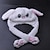 billige Oplysende legetøj-kaninhat bevægelige ører sød tegnefilm legetøj hat kawaii sjov hat fødselsdagsgave kanin plys kasket vinter hat til festlig voksen kæreste