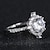 ieftine Inele-Band Ring Inel For Pentru femei Zirconia cubică Diamant sintetic Petrecere Cadou Logodnă Placat cu argint Clasic HALO pava Nuntă