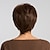 お買い得  人毛キャップレスウイッグ-人間の髪のブレンド かつら ショート ナチュラルストレート ボブスタイル・ヘアカット ブラウン ファッショナブル 簡単なドレッシング 快適 キャップレス 女性用 ミディアムオーバーン ジェットブラック ベージュ 8 インチ