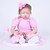 cheap Reborn Doll-FeelWind 22 inch Reborn Doll Girl Doll Baby Girl Reborn Baby Doll lifelike Handmade Cute Kids / Teen Non-toxic Cloth 3/4 Silicone Limbs and Cotton Filled Body with Clothes and Accessories for Girls
