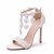 cheap Wedding Shoes-Women&#039;s Wedding Shoes Wedding Solid Colored Imitation Pearl Buckle Tassel Stiletto Heel Peep Toe Sweet Lace PU Ankle Strap White