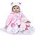cheap Reborn Doll-NPKCOLLECTION 24 inch NPK DOLL Reborn Doll Girl Doll Baby Girl Reborn Toddler Doll lifelike Gift Artificial Implantation Brown Eyes Cloth 3/4 Silicone Limbs and Cotton Filled Body with Clothes and