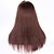 cheap Human Hair Wigs-Remy Human Hair Lace Front Wig Side Part Kardashian style Brazilian Hair Yaki Straight Brown Wig 130% 150% 180% Density Natural Best Quality Hot Sale Thick with Clip Women&#039;s Medium Length Human Hair