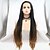 halpa Ensiluokkaiset synteettiset peruukit pitsillä-Synthetic Lace Front Wig Dreadlocks / Faux Locs Plaited Layered Haircut Braid Lace Front Wig Long Black / Brown Synthetic Hair 24 inch Women&#039;s Women Plait Hair Black Brown Sylvia