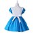 cheap Movie &amp; TV Theme Costumes-Alice in Wonderland Maid Cosplay Costume Flower Girl Dress Girls&#039; Movie Cosplay A-Line Slip Dresses Vacation Dress Blue Dress Christmas Halloween Carnival Tulle Cotton Polyster