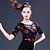 cheap Ballroom Dancewear-Ballroom Dance Top Pattern / Print Women&#039;s Performance Half Sleeve Ice Silk