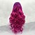 cheap Synthetic Lace Wigs-Synthetic Lace Front Wig Curly Water Wave Layered Haircut Lace Front Wig Pink Long Pink / Purple Synthetic Hair 24 inch Women&#039;s Women Ombre Hair Pink Purple Sylvia