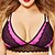 cheap Women&#039;s Sleep &amp; Lounge-Women&#039;s Lace Wireless Lace Bras 3/4 Cup Bra Color Block Solid Colored Sexy Plus Size Sports Formal Going out Black Fuchsia / Work / Club