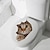 cheap 3D Wall Stickers-Cute Kitty Toilet Stickers Animal Wall Stickers Removable 20X30cm Stickers Wall Decor  Home Decoration for Bedroom Living Room Office