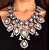 cheap Necklaces-Women&#039;s Chocolate Synthetic Diamond Statement Necklace Pear Cut Bib Water Drop Necklace Ladies Fashion Euramerican Victorian Synthetic Gemstones Alloy Cuticolor White Red Gold Green Necklace Jewelry