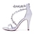ieftine Pantofi de Mireasă-Pentru femei Tocuri pantofi de nunta Pantofi rochie Tocuri stiletto Nuntă Petrecere Sandale de nunta Pantofi de mireasa Vară Piatră Semiprețioasă Cristal Toc Înalt Cureaua gleznei Vârf deschis Luxos