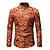 cheap Men&#039;s Shirts-Men&#039;s Shirt Tribal Print Long Sleeve Going out Tops Streetwear Boho Black Red Green