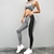 cheap New In-Women&#039;s Yoga Suit Racerback Color Block Grey Zumba Gym Workout Running High Waist Pants / Trousers Tights Bra Top Sport Activewear Breathable Sweat-wicking Comfortable Stretchy Slim