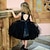 Χαμηλού Κόστους Φορέματα-Μωρό Κοριτσίστικα Βασικό Καθημερινά Μονόχρωμο Αμάνικο Κανονικό Κανονικό Βαμβάκι Φόρεμα Μαύρο