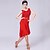 cheap Latin Dancewear-Latin Dance Dress Lace Tassel Split Joint Women&#039;s Performance Sleeveless High Milk Fiber