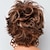 billiga äldre peruk-Kostymaccessoarer Lockigt Med lugg Peruk Korta Brun / Vit Beige Blond Syntetiskt hår 25 tum Dam Dam Brun