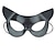 billiga Tillbehör-Mask Venetiansk mask Maskeradmask Inspirerad av Katt Svart Halloween Karnival Maskerad Mardi Gras Vuxna Dam